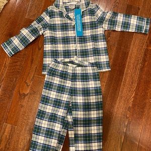 NWT plaid green and blue pajama set